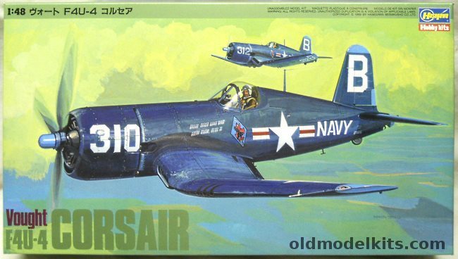 Hasegawa 1/48 Vought F4U-4 Corsair - US Navy VF-193 Ghostriders or VMF 323 (USMC) Deathrattlers (F4U4), J9 plastic model kit